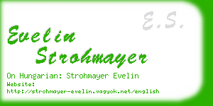 evelin strohmayer business card